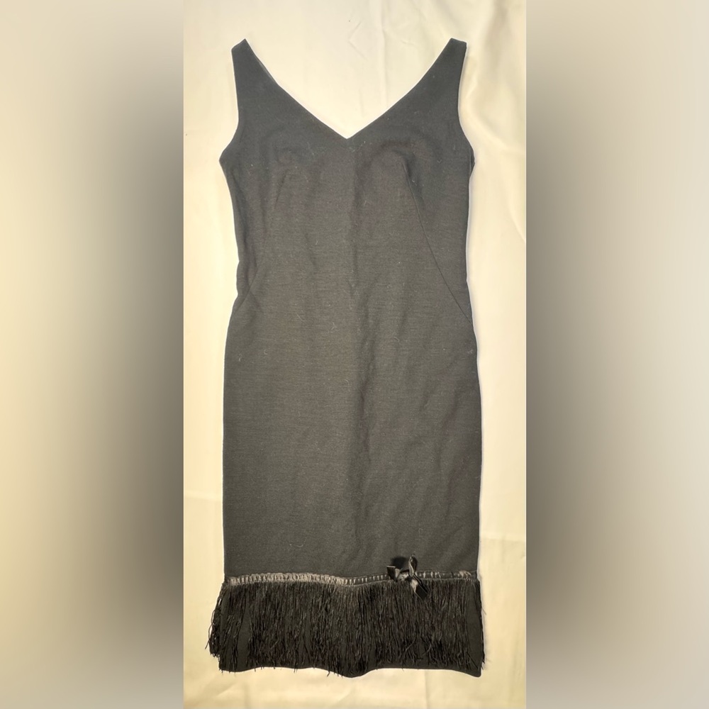 Vintage Jonathan Logan Union Made Fringe Hem Cocktail Dress- Size 9